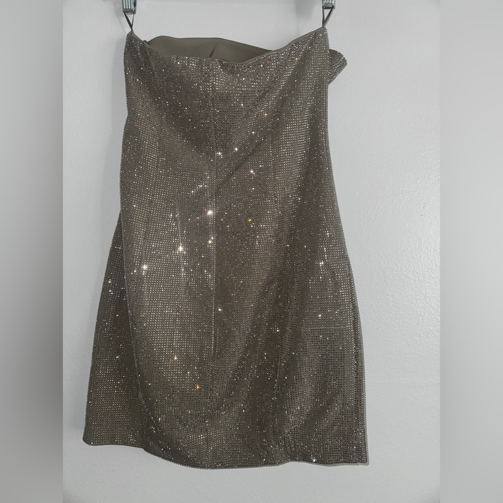 Zara Rhinestone Strapless Dress - Picture 5 of 7